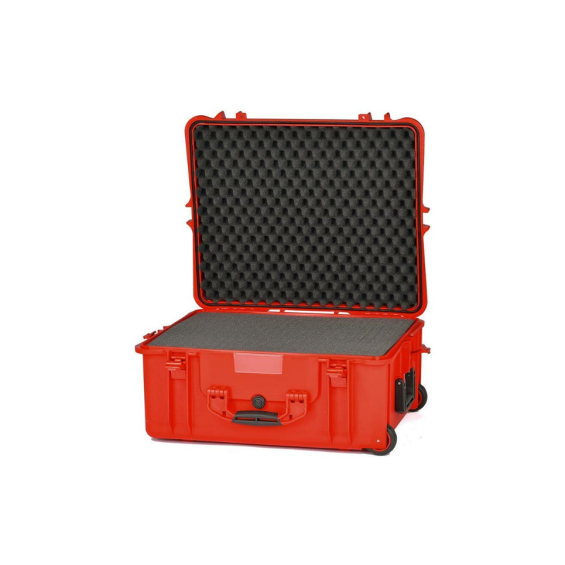 HPRC Valise résine 2700W à roues Mousse Red