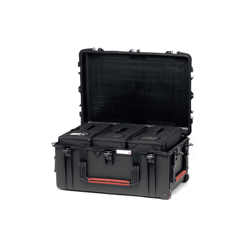 HPRC Valise résine 2780W à roues 2 Bags And Dividers Black/Red