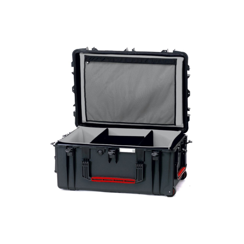 HPRC Valise résine 2780W à roues Soft Deck And Dividers Black/Red