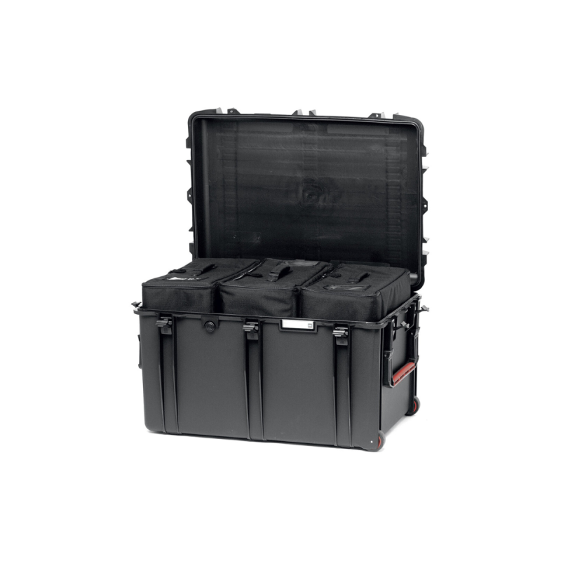 HPRC Valise résine 2800W à roues 3 Bags And Dividers Black/Red