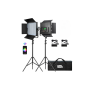 Pixel Kit 2 panneaux LED P80RGB 2 pieds sac sup. &Fond blanc 1,35X11m