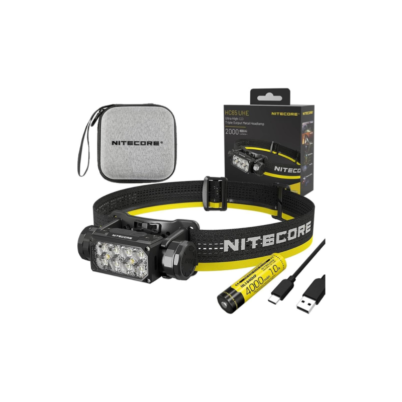 Nitecore HC65 UHE Ultra High Triple Output Metal Headlamp Black