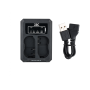 JJC - Chargeur USB pour 2 batteries EN-EL15, 15a, 15b, JJC B-ENEL15