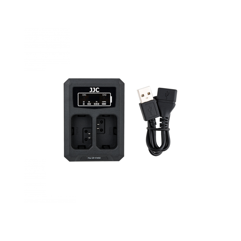 JJC - Chargeur USB pour 2 batteries Sony NP-FW50, JJC B-NPFW50