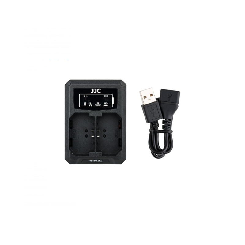 JJC - Chargeur USB pour 2 batteries Sony NP-FZ100, JJC B-NPFZ100