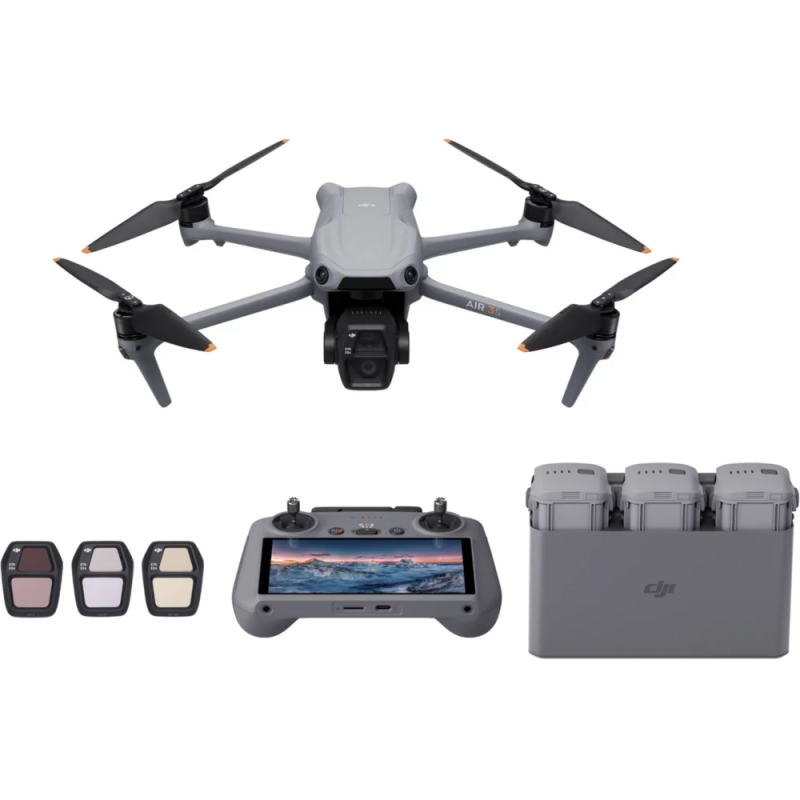 DJI Drône Air 3S Fly More Combo avec radiocommande DJI RC-N3