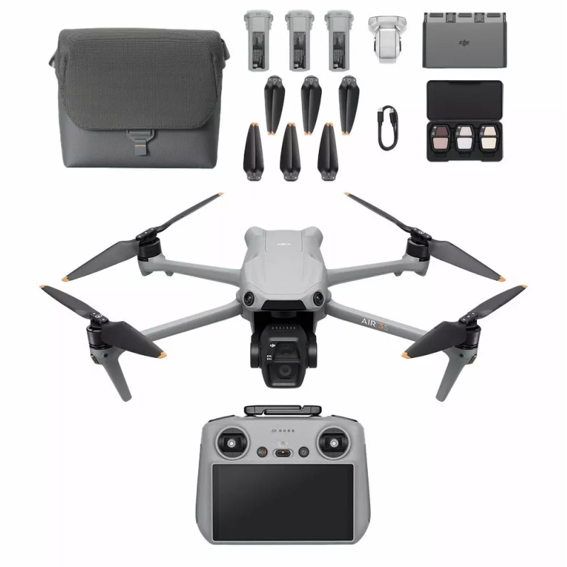 DJI Drône Air 3S Fly More Combo avec radiocommande DJI RC 2