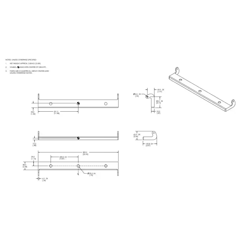 Q-SYS Barre de recul pour PL-LA12