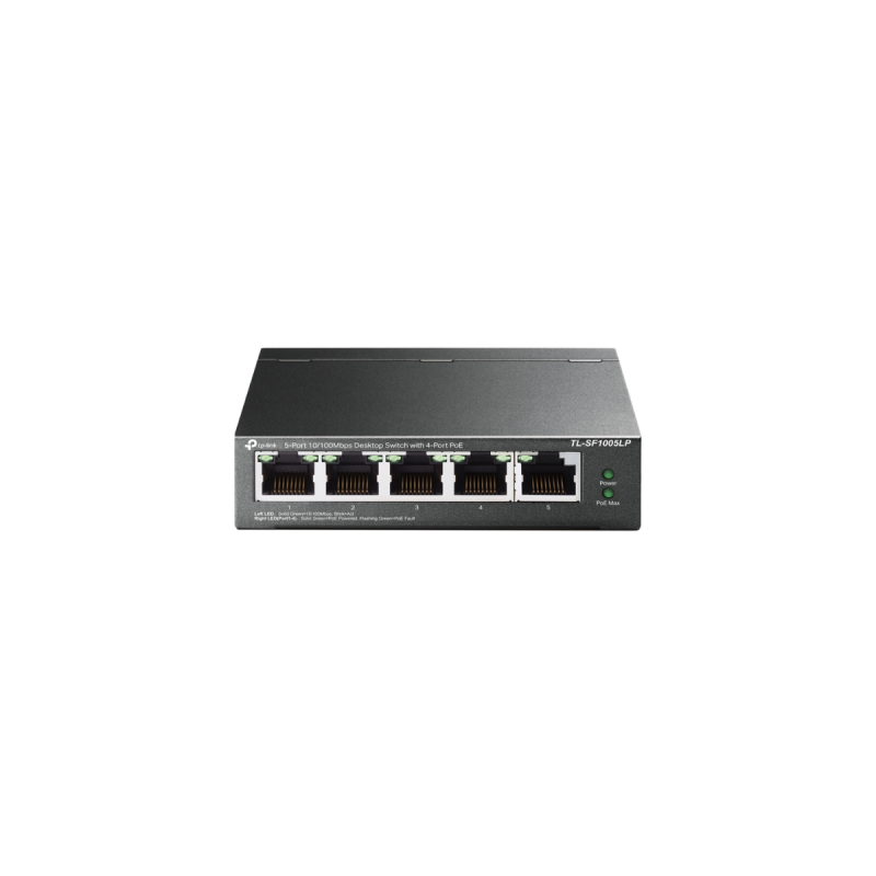 TP-LINK - Switch bureau 5 ports 10/100 dont 4 PoE - TL-SF1005LP