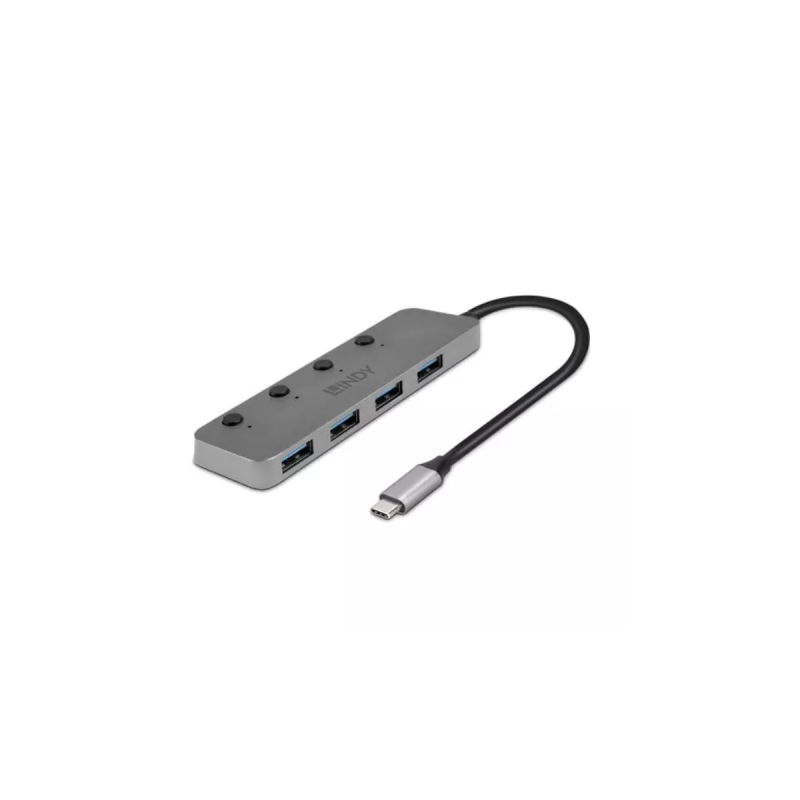 Lindy Hub USB 3.2 Gen 1  Type C, 4 Ports