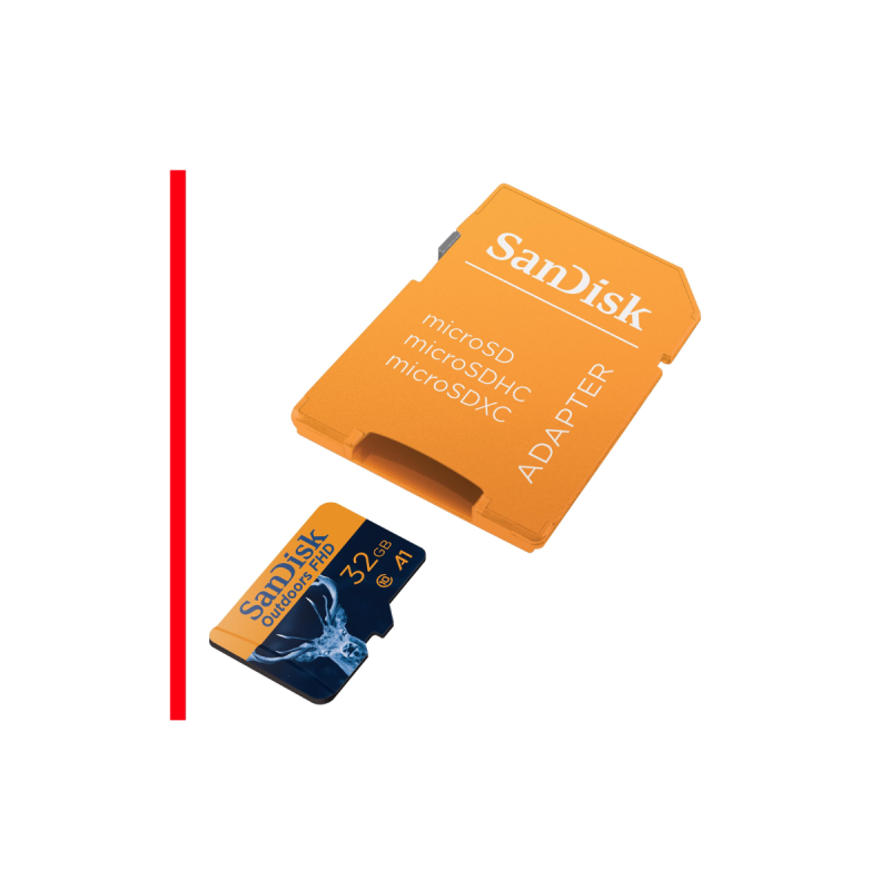 Sandisk "Outdoors" SanDisk UHS-I Card FHD microSDHC™ + Adapter, 32GB