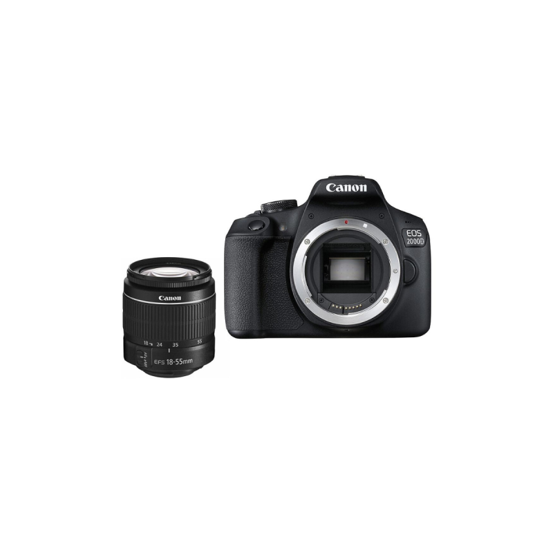 Canon boitier EOS 2000 D Noir + objectif 18-55 DC III A