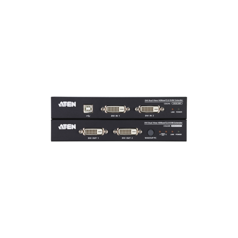 ATEN - CE624 - Système extension KVM USB DVI Dual View HDBaseT™ 2.0