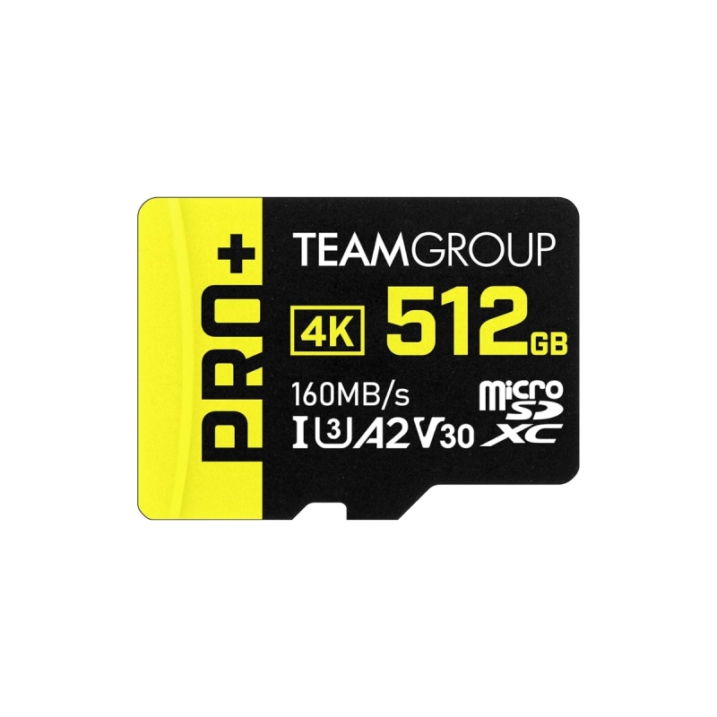 Team Group Micro SDXC PRO+ A2 512GB-XC (U3 V30 A2)