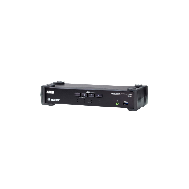 ATEN - CS1824 - Commutateur KVMP HDMI 4K 4 ports USB 3.0 - mélangeur