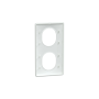 SCHNEIDER Ovalis Plaque de finition 2 postes V entraxe 71mm-Blanc