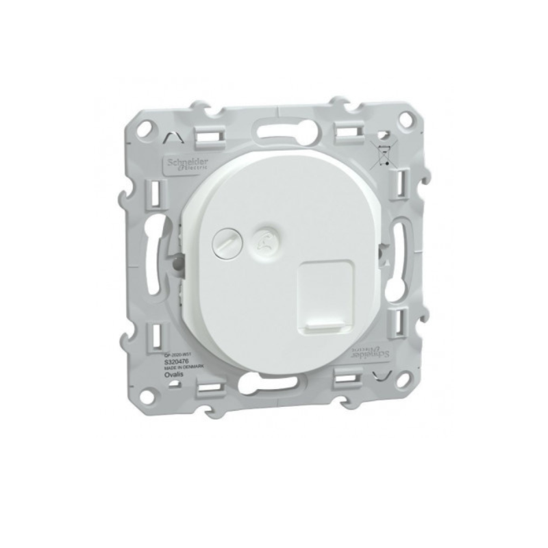 SCHNEIDER Ovalis prise RJ45 cat.6 STP réseaux VDI grade 3 Blanc