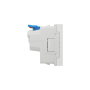 SCHNEIDER Unica- prise 2P T-FR-90°-raccord rapide traversant-Blanc