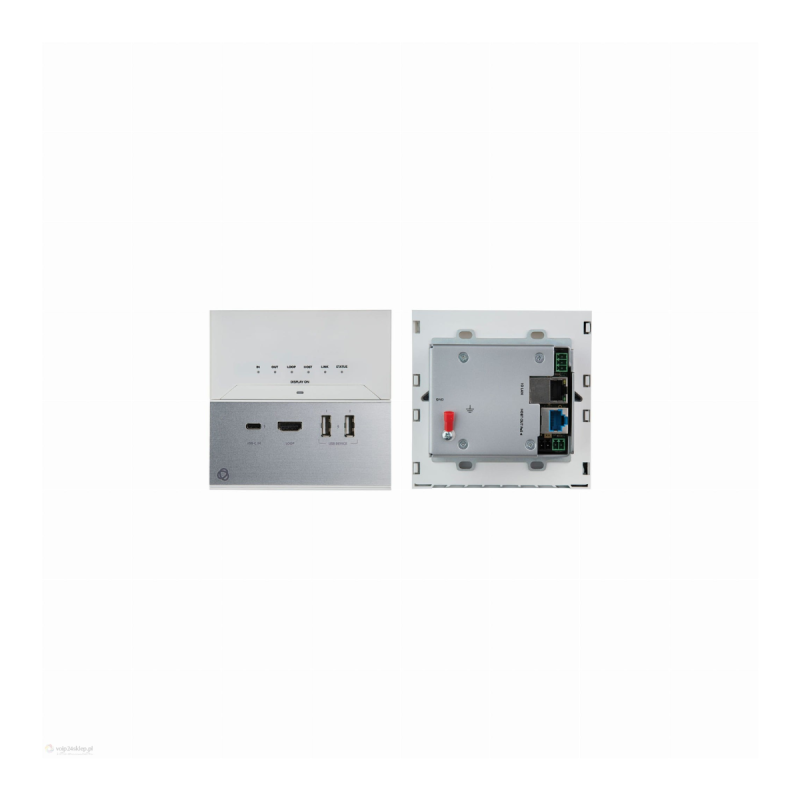 KramerWall-plate Receiver over PoE Long-Reach HDBT (EU) Wh