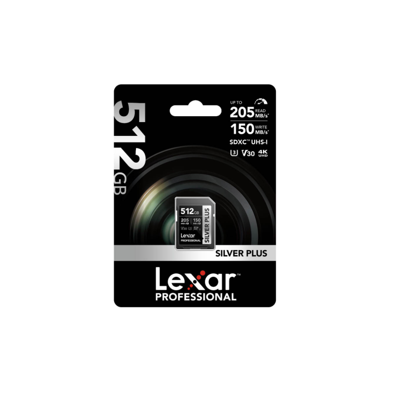 Lexar SD Silver Plus UHS-1 512GB V30 R205/W150MB/s