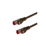 NEKLAN Cat 6a SSTP LSOH MARRON Snagless avec fiche de test - 0.30m