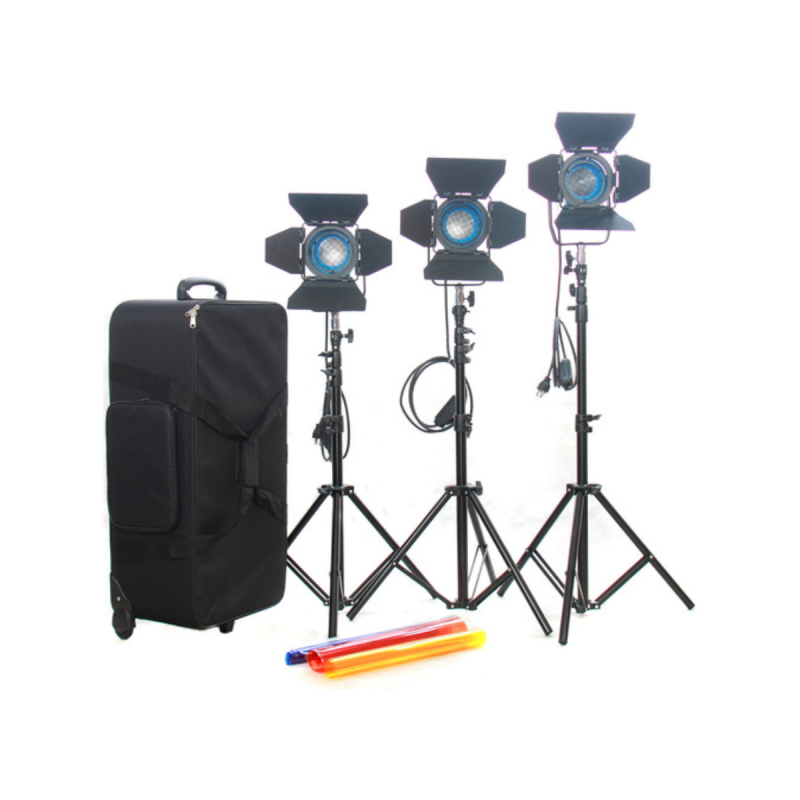 Came-TV 3×300W500W Fresnel Tungsten Spot Light Video Continuous Light