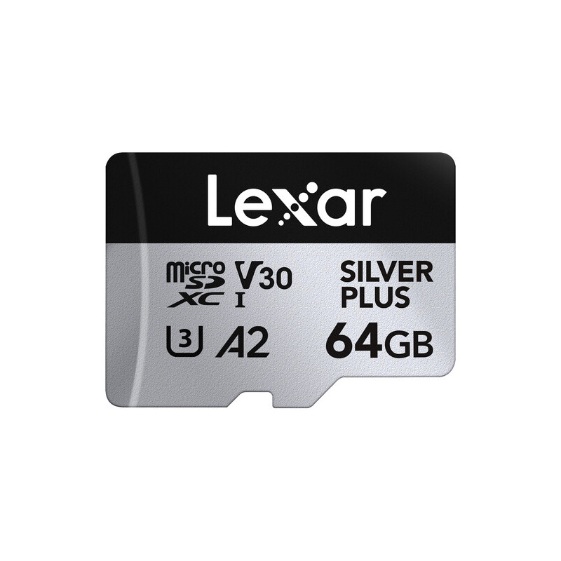 Lexar microSDXC Silver Plus UHS-1 64GB V30 R205/W100MB/s