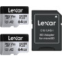 Lexar microSDXC Silver Plus UHS-1 64GB V30 R205/W100MB/s - 2PACK