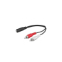 Goobay Adaptateur Jack 3,5 mm (3B, ST) 2 Cinch (audio à G/D) 1,4m