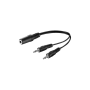 Goobay Adaptateur Y Jack 3,5 mm (3B, ST) 2 Jack 3,5 mm (2B, mono)