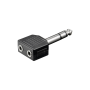 Goobay Adaptateur 1x jack 6,35 mm (3B, ST) 2x jack 3,5 mm (3B, ST)