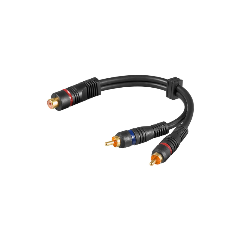 Goobay Cable adaptateur Fem. Cinch 2 Cinch (audio G/D)Double Blindage