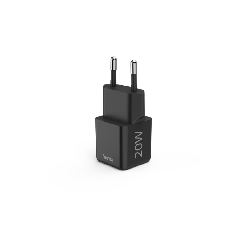 Hama Chargeur rapide, USB-C, super-mini-chargeur, PD, 20W, noir