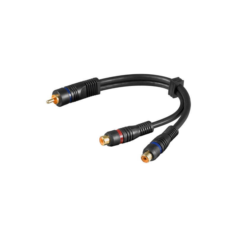 Goobay Cable adaptateur Cinch 2xFem.s Cinch(audio G/D)Double Blindage