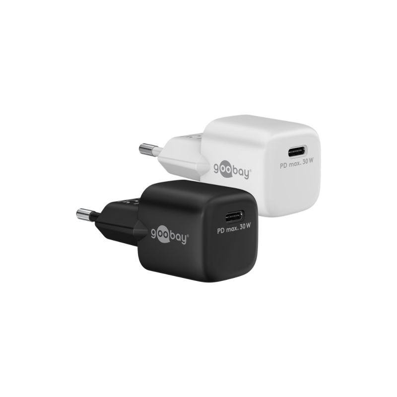 Goobay Chargeur Rapide USB-C™ PD GaN Nano (30 W) blanc