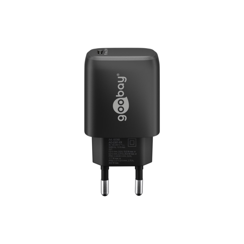 Goobay Chargeur Rapide USB-C™ PD GaN (25 W)  noir