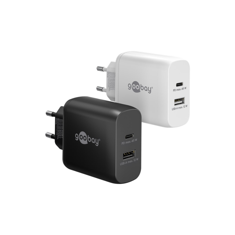 Goobay Chargeur Rapide Double (45W) noir