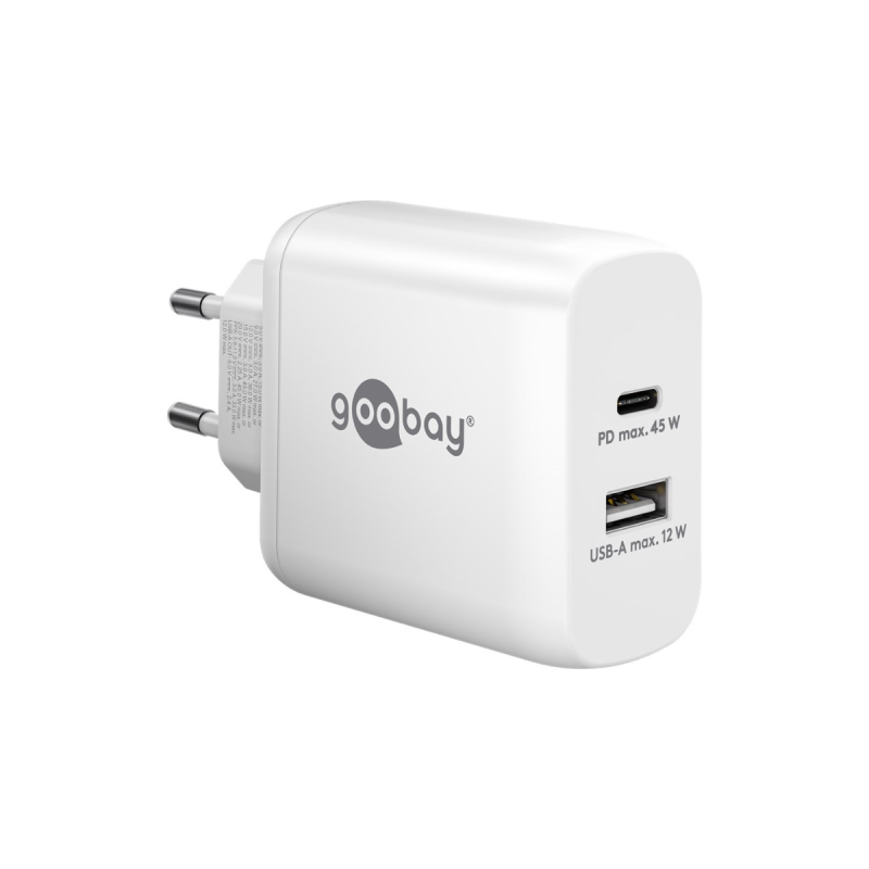 Goobay Chargeur Rapide Double (45W) blanc