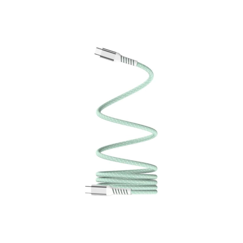 WE Câble USB-C/USB-C magnétique, USB2,0 - 20V/3A/60W, 1mètre vert