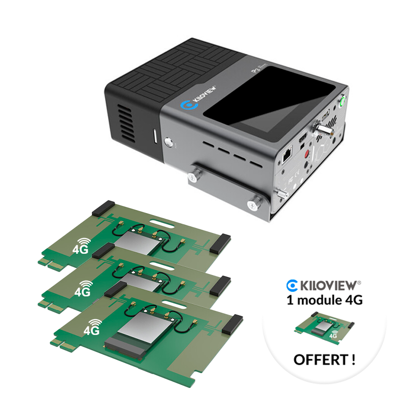 Kiloview P3 + 3 modules 4G + 1 module 4G OFFERT