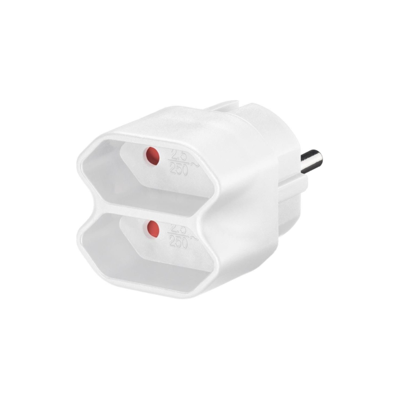 Goobay Adaptateur de Prise 2x Prise Euro (type C, CEE 7/16)