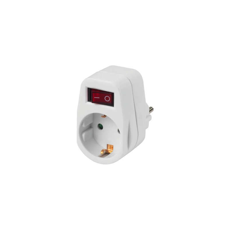 Goobay Adaptateur de Prise contact de Protection Interrupteur, 16 A