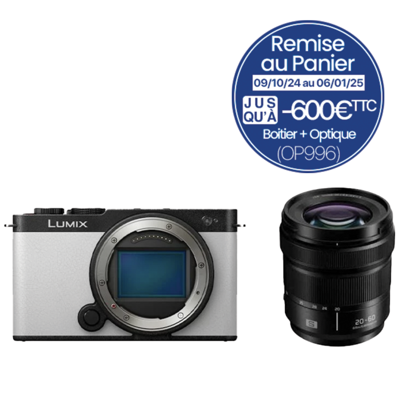 Panasonic Kit avec boitier LUMIX S9 Blanc + objectif 20-60/3.5-5.6