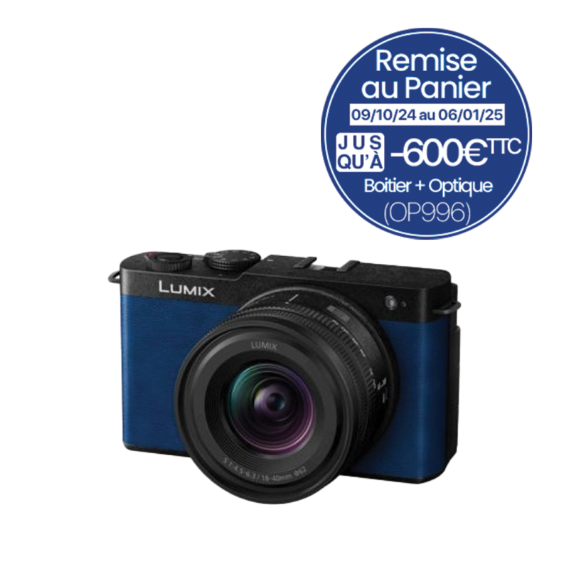 Panasonic Kit avec boitier LUMIX S9 Bleu + objectif 18-40/4.5-6.3