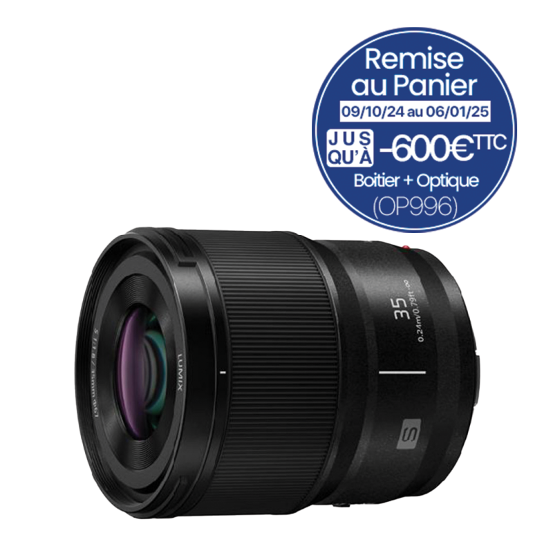 Panasonic S-S35E Optique grand-angle lumineuse et compacte LUMIX S