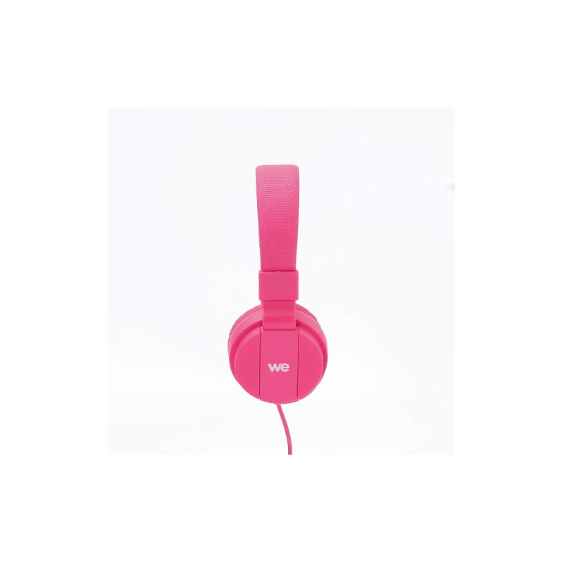 WE Casque filaire fushia avec micro Câble 1.20m arceau réglable