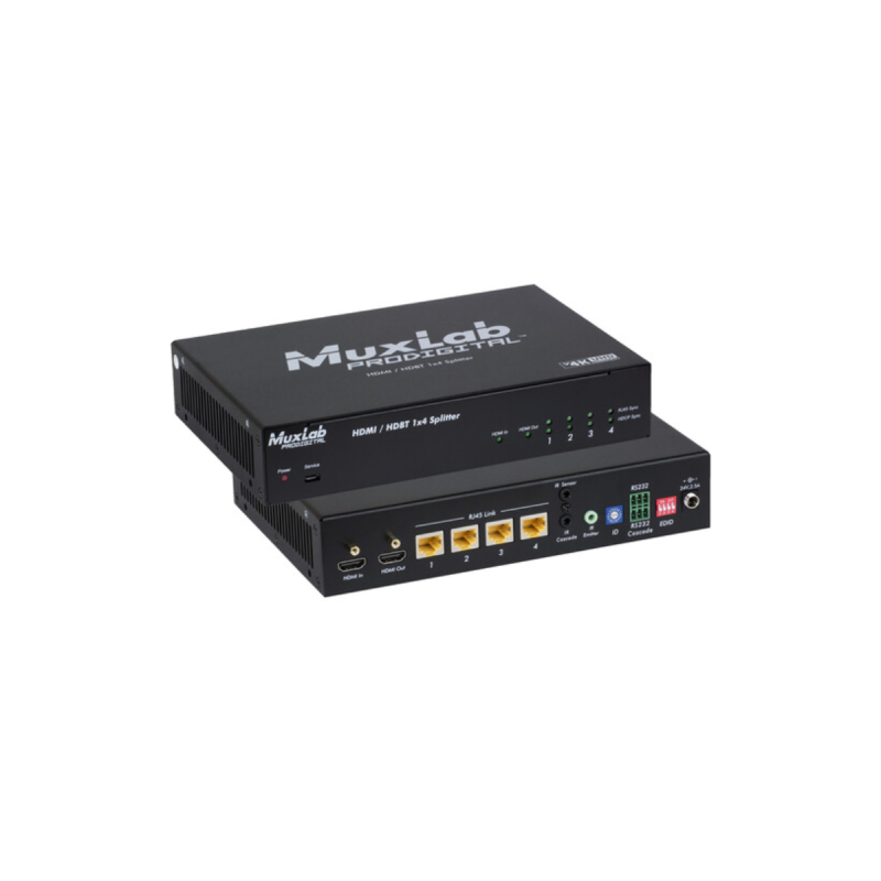 MuxLab HDMI/HDBT 1x4 Splitter, UHD-4K