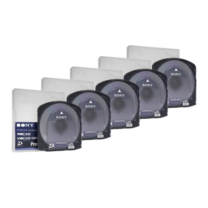 Sony PFD-23A Pack de 5 disques optiques XDCAM 23 Go - Simple couche 